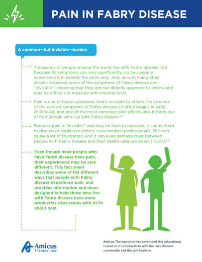 Pain in Fabry Fact sheet | Download